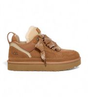 ugg para mujer 1144032 zapatillas de piel lowmel marron 40 plano 1 a 3cm cordones casual