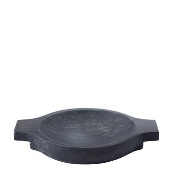 Bandeja decorativa redonda negra l40