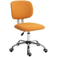 vinsetto silla de oficina silla de escritorio giratoria 48x53x80-90 cm naranja