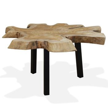 Mesa De Centro De Teca Genuina 80x70x38 Cm Vidaxl