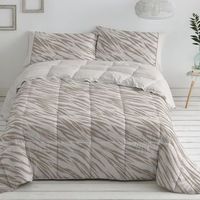 colcha edredon microfibra cebra cama de 105 cm - moka - burrito blanco