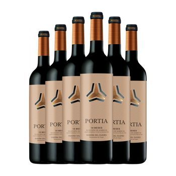 Portia Vino Tinto Selección De Barricas 10 Meses Ribera Roble 75 Cl 15% Vol. (pack De 6 Unidades)