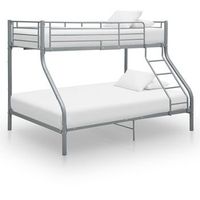 estructura de litera de metal gris 140x200 cm90x200 cm vidaxl