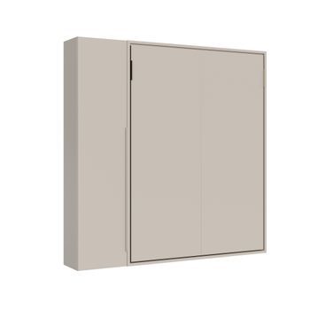 Cama Doble Vertical Plegable Versia 160 Con Armario De 1 Puerta A La Izquierda Clay