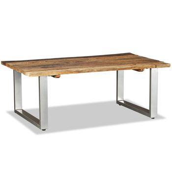 Mesa De Café - Mesa De Centro Madera Maciza Reciclada 100x60x38 Cm