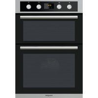 hotpoint class 2 dd2 844 c ix electric double oven - stainless steel  black stainless steel