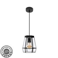 fabrilamp lampara de techo colgante guia negro regx18x18cm
