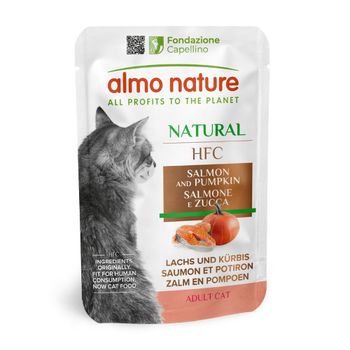 Almo Nature HFC 24 x 55 g - Pack Ahorro - Salmón y calabaza