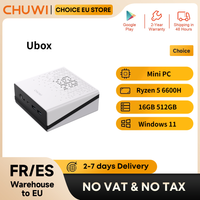 chuwi ubox mini pc amd ryzen 5 6600h 16gb lpddr5 512gb ssd windows 11 pro decodificacion 4k 144hz wifi 6 bt 52 extension m2 1t2 650g