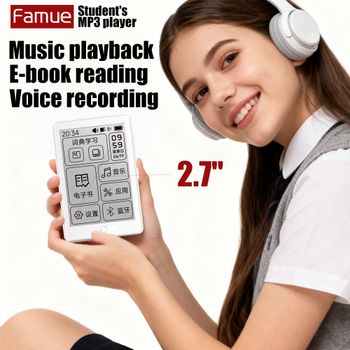 FAMUE BF07 reproductor de MP3 e-ink pantalla de 2,7 