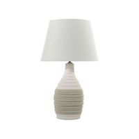 lampara de noche beige pantalla de seda base de porcelana 56 cm estilo clasico tradicional tormes - beige