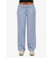 superdry para mujer w7011273a pantalon stripe elastic azul claro m homewear algodon