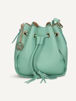 caprice satchel green made of leather size 1