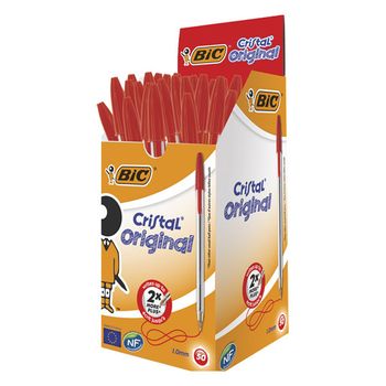 BIC Boligrafo Cristal | rojo | 50 unidades