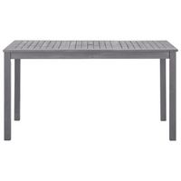 mesa de jardinrmesa para exterioresrmesa de patio madera maciza de acacia gris lavado 140x80x74 cm