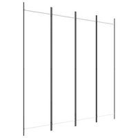 biombo biombo abatible 4 paneles 200 x 200 cm tela blanca y hierro dec030839