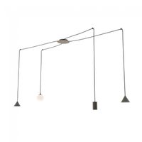 lampara de techo madri negro 4 luces