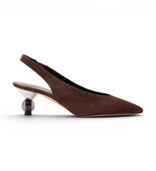 Weekend Max Mara para mujer. 2625526034600 Zapatos de Piel Wkaorma marrón (38), 5 a 8cm, Serraje, Ninguno, Casual, Fiesta, Clásico