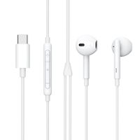 estuff in-ear headphone for usb-c device auriculares alambrico dentro de oido llamadasmusica usb tipo c blanco