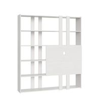 estanteria kato h con soporte tv fresno blanco