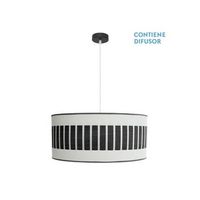 colgante ivanna 3xe27 negroblanco-madera negra regx60x60 cm