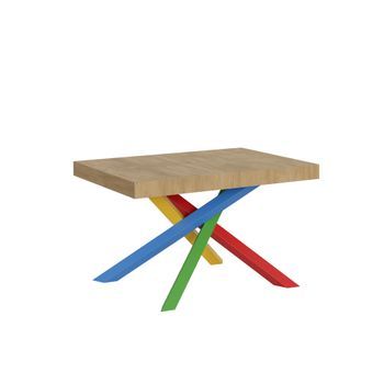 Mesa Extensible 90x120/224 Cm Volantis Roble Natural Estructura Multicolor 4/b