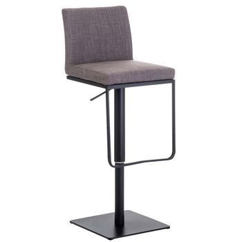 Taburete De Bar Funda De Tela Panamá Gris 44x42x86 Cm Clp