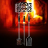 wall hanging fireplace companion tools