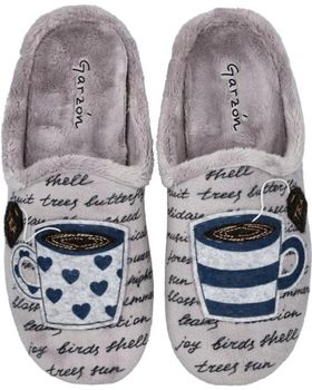 de GARZON 5013-247 ZAPATILLAS DE CASA MUJE GRIS