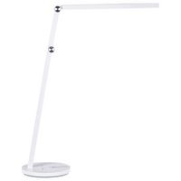 lampara de mesa led blanca 48 cm material sintetico interruptor tactil dorado