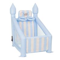 canasta hinchable infantil pvc con hinchador azul