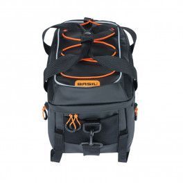 Basil Bolsa Miles Tarpaulin 7l Con Reflectante Cierre Velcro Negro/naranja