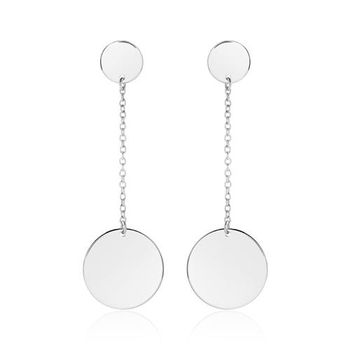 Pendientes para mujer de plata 925, grabable