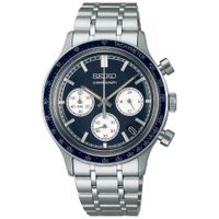 reloj cronografo hombre cuarzo seiko blue panda ssb477p1 taquimetro 387mm 50m wr correa de acero