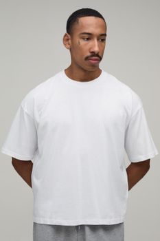 Camiseta Básica Oversize Recta, Blanco