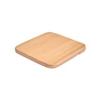 posavasos de madera de teca beige 10x10x08 cm