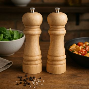 Dúo de molinillos de sal y pimienta madera madera