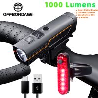 luz led para bicicleta offbondage lampara frontal recargable por usb para bicicleta de montana 300lm faro para bicicleta linterna luz trasera para ciclismo