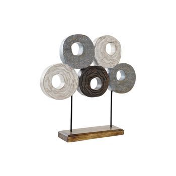 Decoracion Albasia Hierro 49x10x47 Circulos