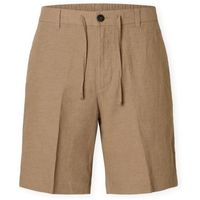 selected short noos regular-leroy linen shorts - caribou para hombre