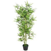 planta artificial con maceta de bambu 120 cm verde dec021937