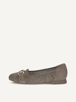 CAPRICE Slipper, brown, made of Leather and synthetic with Trapeze heel, Size 36
