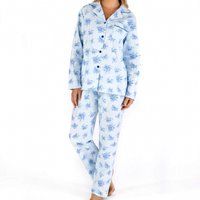Modern Floral Long Sleeve Flannel Pyjama Set