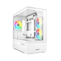 caja sharkoon mk6 rgb negro micro-atx cristal templado 3x ventiladores argb usb-c