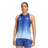adidas bmw berlin camiseta de running mujeres - azul amarillo