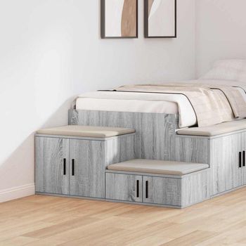 Armario De Almacenamiento - Mueble De Salón - Madera De Ingeniería - Gris Sonoma (108x41x40cm)