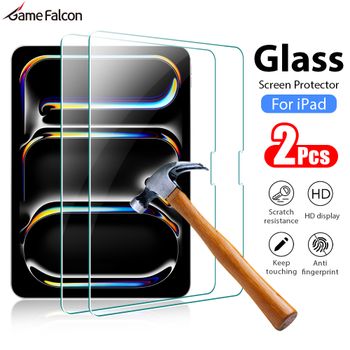 2 uds Protector de pantalla de vidrio templado para iPad Pro 13 11th M5 M4 12,9 Air 11 M3 M2 5 4 Mini 6 7 10 9 9th 10th Generación A16 película