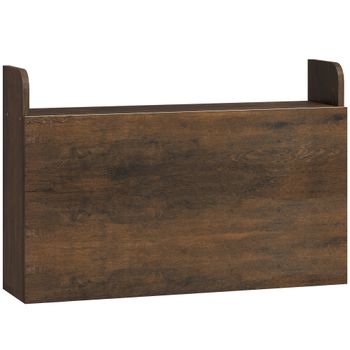 HOMCOM Escritorio de Pared Suspendido con Tablero Abatible y Almacenaje 77x20x51 cm Marrón   Aosom España