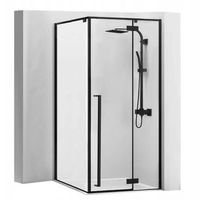 cabina de ducha rea fargo black 90x90 u  plato de ducha savoy black