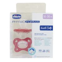 chupete chicco physioforma dual soft rosarojo 16-36m 2 ud